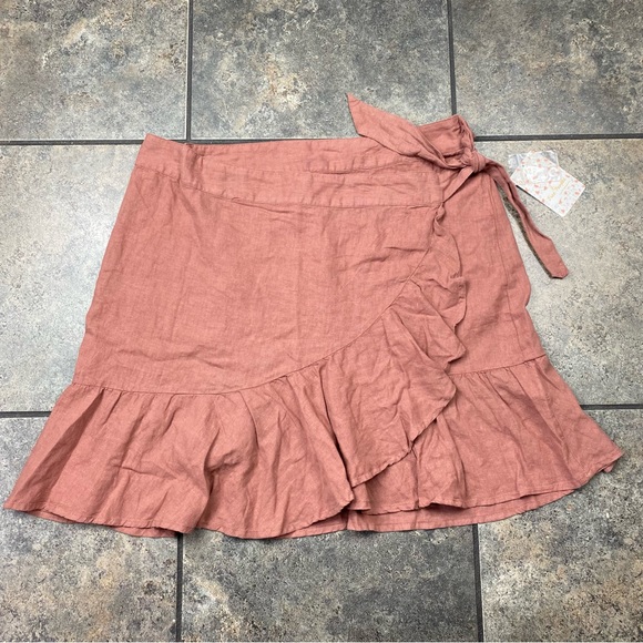 Free People Dresses & Skirts - NEW! Women’s Free People Desert Rose Overlap Wrap Style Skirt Size 12 W/Tags